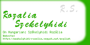 rozalia szekelyhidi business card