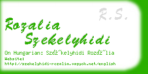rozalia szekelyhidi business card